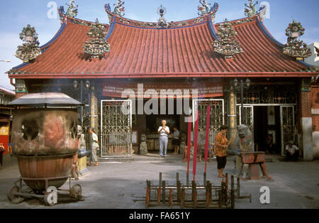 Kuan Yin Teng buddhistische Tempel, Georgetown, Penang, Malaysia. Kuan Yin Teng Tempel, Tempel der Göttin der Barmherzigkeit, in George Town auf der Insel Penang in Malaysia. Stockfoto