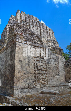 Struktur VI, Chicanna Maya-Ausgrabungsstätte, späten klassischen Periode, Campeche, Mexiko Stockfoto