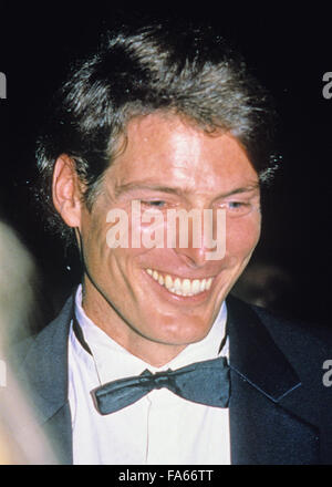 Schauspieler Christopher Reeve kommt für das American Film Institute (AFI)-Gala in Washington, DC am 26. September 1989. Bildnachweis: Ron Sachs/CNP - kein Draht-Dienst- Stockfoto