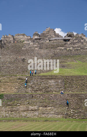 Tonina archäologische Zone, eine Maya-Stätte entwickelt in der frühen klassischen Periode, Chiapas, Mexiko Stockfoto