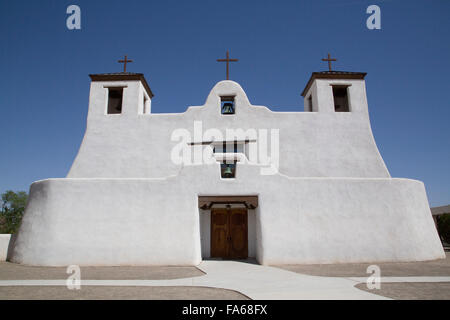 Isleta Pueblo, Saint Augustine Mission, ursprünglich errichtet im Jahre 1612, New Mexico, USA Stockfoto