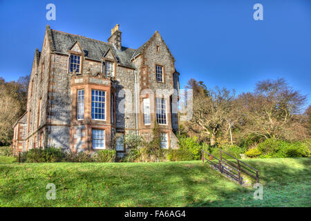 Shambellie Haus hinten und Side View HDR aufgenommen an einem sonnigen Tag im November 2015. Stockfoto