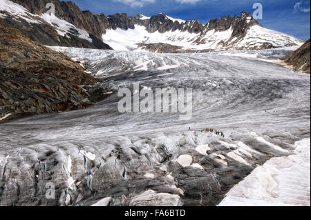 Rhonegletscher, Wallis, Schweiz Stockfoto