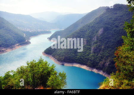 Piva See (Pivsko Jezero) Reservoir, Montenegro Stockfoto