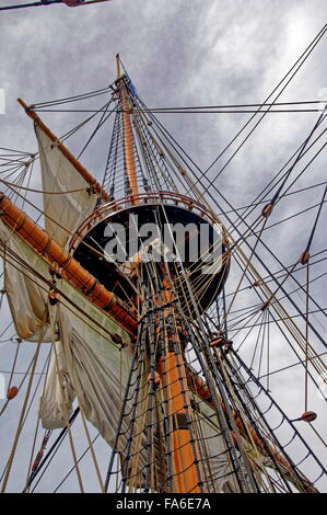 Kalmar Dezember das Schiff Rigging Stockfoto