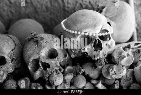Beinhaus in Neapel in der Verschütteten von Pest und Cholera sind Stockfoto
