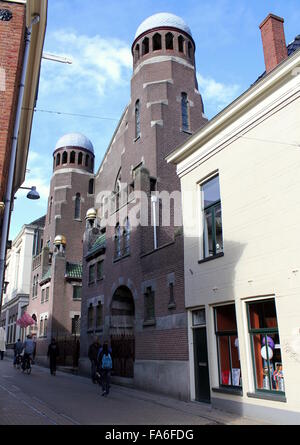 Anfang des 20. Jahrhunderts jüdische Synagoge am Folkingestraat in Groningen, Niederlande Stockfoto