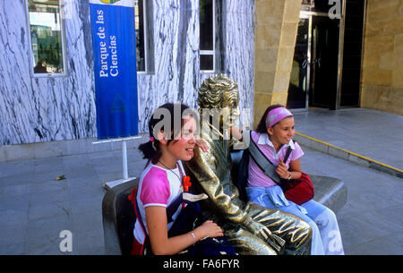 Albert Einstein-Statue im Parque de Las Ciencias (Wissenschaftsmuseum). Granada. Andalusien, Spanien Stockfoto