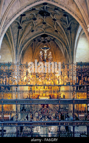 Königliche Kapelle der Kathedrale. Reja Bürgermeister (höhere Raster) .16th Jahrhundert. Granada. Andalusien, Spanien Stockfoto