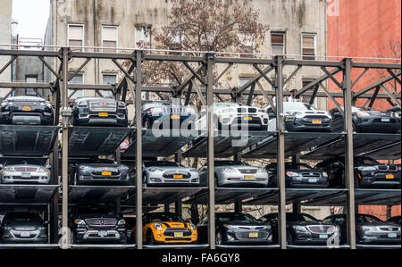 Open-Air-Parkplatz in Lower Manhattan in New York City Stockfoto