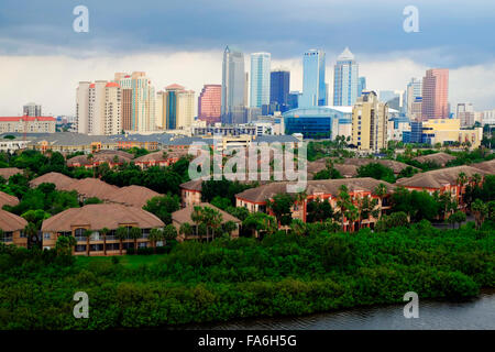 Skyline von Port of Tampa Florida Vereinigte Staaten USA FL Stockfoto