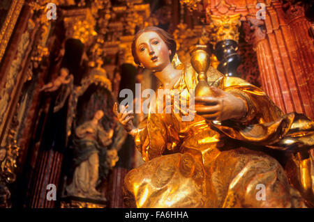 Kloster La Cartuja.Detail Statue in den Altar der Sagrario (Heiligtum). Granada. Andalusien, Spanien Stockfoto