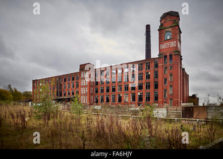 Oldham war von der industriellen Revolution bis ins 20. Jahrhundert ein bedeutendes Zentrum der Textilherstellung, insbesondere Baumwolle spi Stockfoto