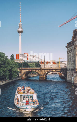 Berlin Museumsinsel, Museumsinsel in Berlin, Deutschland. Bode-Museum, eines der fünf Museen. Ein UNESCO-Weltkulturerbe Stockfoto