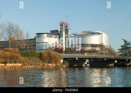 Der Europäische Gerichtshof (EuGH) Gebäude, Straßburg Elsass Frankreich Europa Stockfoto