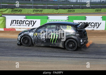 Liam Doran fährt Citroen DS3 SDRX Teams im FIA Rallycross-Weltmeisterschaft. Stockfoto