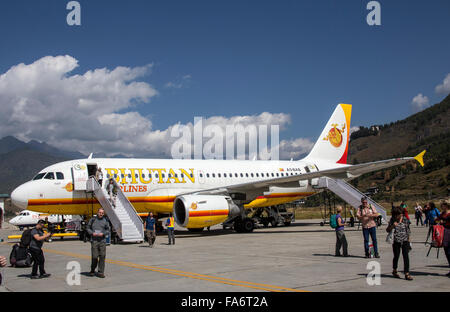 Flughafen Paro Bhutan Stockfoto