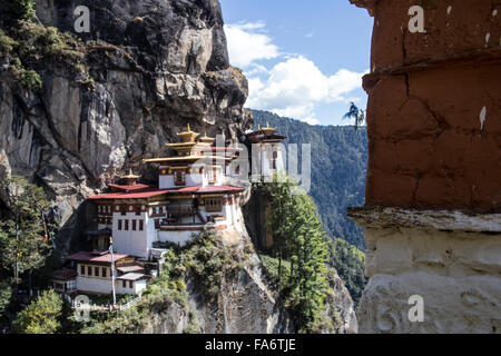 Tiger Nest Taktsang Palphug Kloster Paro Bhutan Stockfoto