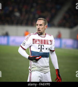 LVIV, UKRAINE - 17. Februar 2015: Franck Ribery von Bayern München in Aktion während der UEFA-Champions-League-Spiel gegen FC Shakhta Stockfoto