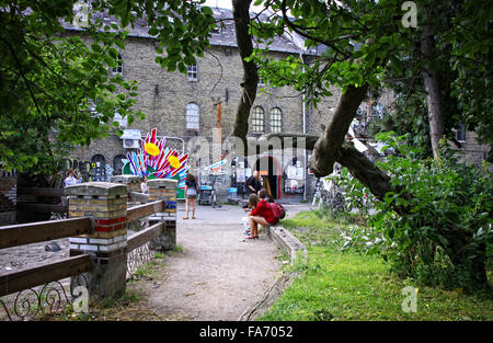 Kopenhagen, Dänemark - 28. Juli 2012: Christiania, ist auch bekannt als Freetown Christiania eine selbsternannte autonome Nachbarschaft, mit 34 Hektar im Stadtteil Christianshavn in Kopenhagen Stockfoto