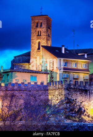 Buitrago de Lozoya, Madrid Provinz. Kirche von Santa Maria del Castillo (VXIVth Jahrhundert). Spanien Stockfoto