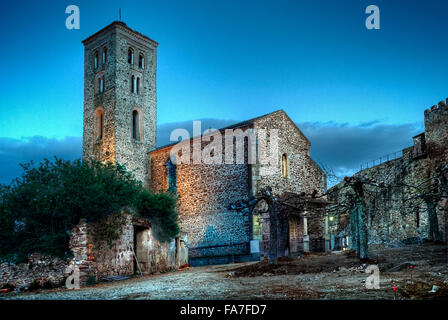 Kirche von Santa Maria del Castillo (VXIVth Jahrhundert). Buitrago de Lozoya, Madrid Provinz. Spanien Stockfoto