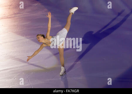 Kiira Linda Katriina Korpi ist eine finnische Eiskunstläuferin. Sie ist ein drei Mal Europäische Medaillengewinner. Stockfoto