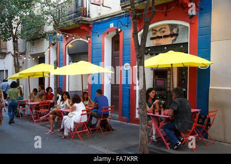 Mexikanische Bar, Gracia, Barcelona, Spanien, Europa Stockfoto