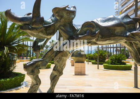 Bronze-Skulpturen von Dalí in Marbella-Andalusien-Spanien Stockfoto