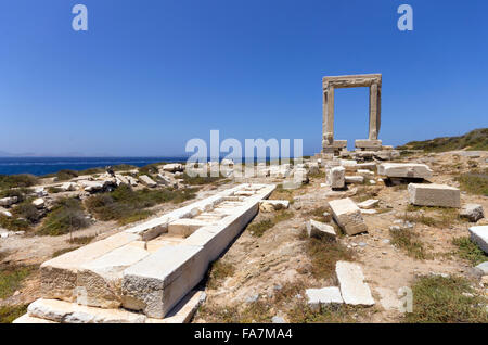 Griechenland, Kykladen, Naxos, Apollo-Tempel Stockfoto