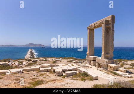 Griechenland, Kykladen, Naxos, Apollo-Tempel Stockfoto