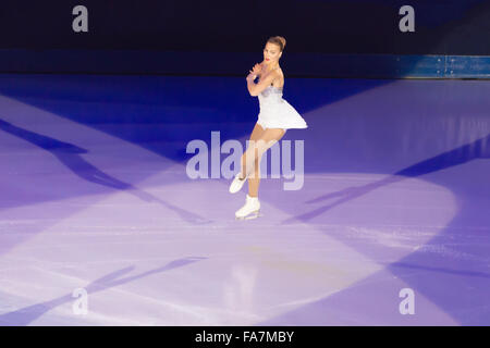 Kiira Linda Katriina Korpi ist eine finnische Eiskunstläuferin. Sie ist ein drei Mal Europäische Medaillengewinner. Stockfoto