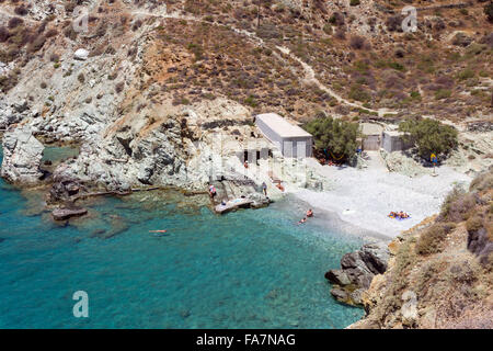 Griechenland, Kykladen, Folegandros Island, Galifos Strand Stockfoto