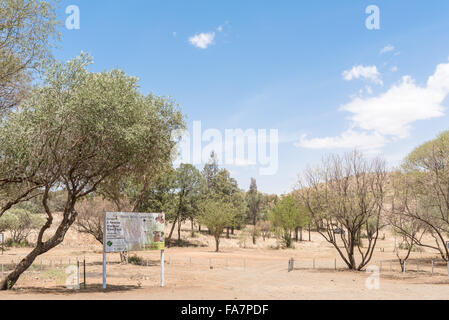 BLOEMFONTEIN, Südafrika, 21. Dezember 2015: The Happy Valley Conservancy ist ein öffentliches Naturgebiet in der Nähe von Bloemfontein centra Stockfoto