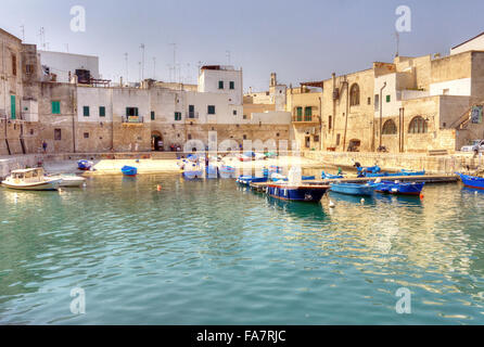 Italien, Apulien, Monopoli, Hafen Stockfoto