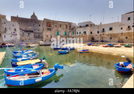 Italien, Apulien, Monopoli, Hafen Stockfoto