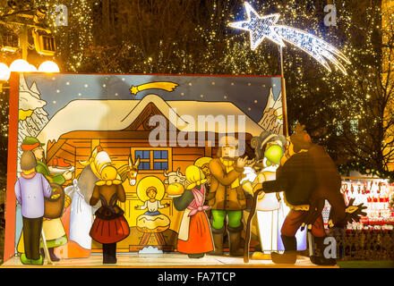 Jesu Christi Weihnachtskrippe Krippe Stockfoto