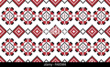 Vektor-Illustration von nahtlosen traditionellen nationalen gestickte Muster für Ihr design Stock Vektor