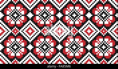 Vektor-Illustration von nahtlosen traditionellen nationalen gestickte Muster für Ihr design Stock Vektor