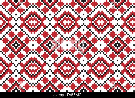 Vektor-Illustration von nahtlosen traditionellen nationalen gestickte Muster für Ihr design Stock Vektor