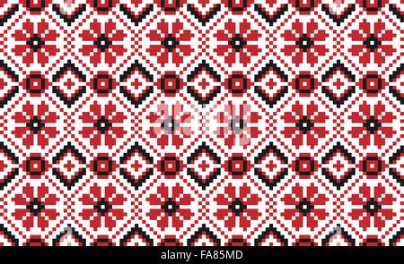 Vektor-Illustration von nahtlosen traditionellen nationalen gestickte Muster für Ihr design Stock Vektor