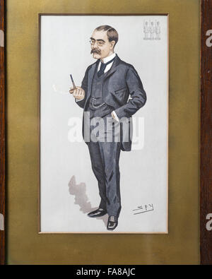 Rudyard Kipling (1865-1936) von Sir Leslie Ward, Spion"" bei Bateman, East Sussex. Eiche, Papier. National Trust Inventarnummer 761473. Stockfoto