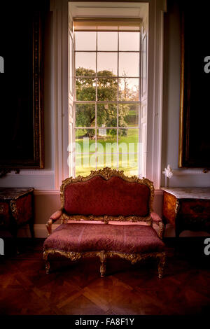 Innenraum an firle Ort in der Nähe von Lewes, East Sussex home von Viscount Gage Familie. Stockfoto