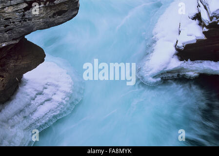 Winter in Jasper Nationalpark, Kanada Stockfoto