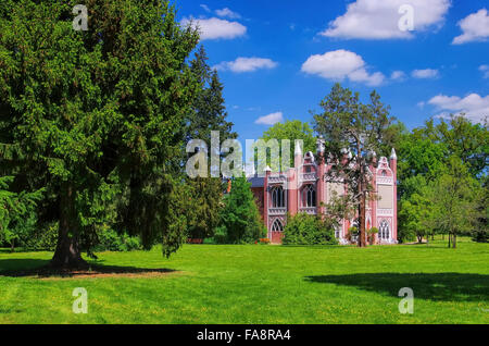 Woerlitzer Park Gotisches Haus - englische Garten von Wörlitz gotischen Haus 03 Stockfoto