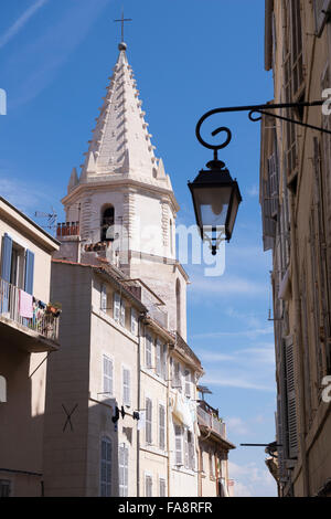 Pastell farbigen Fassaden in der Panier Nachbarschaft von Marseille, Frankreich. Stockfoto