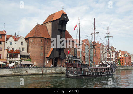 Gdansk, Danzig, Polen, Zuraw, der große Kran, Stockfoto