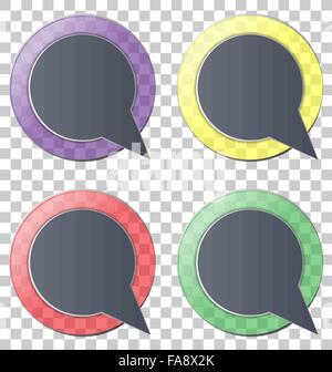 glasige Kreis Symbole auf grau Stock Vektor