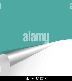 Verpackte Papier isoliert auf cyan Stock Vektor