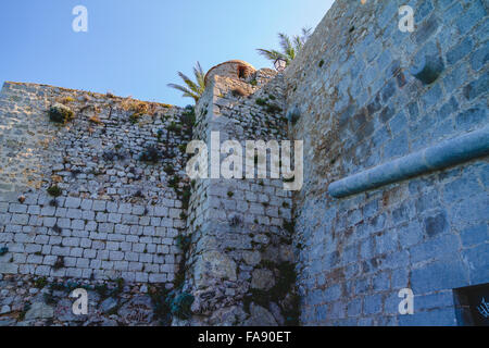 mediterrane Szene, Peniscola Stadt in Spanien Stockfoto